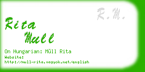 rita mull business card